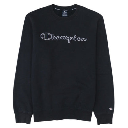 Mens UK Size L Champion Black Pullover Sweatshirt