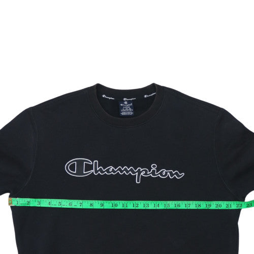 Mens UK Size L Champion Black Pullover Sweatshirt
