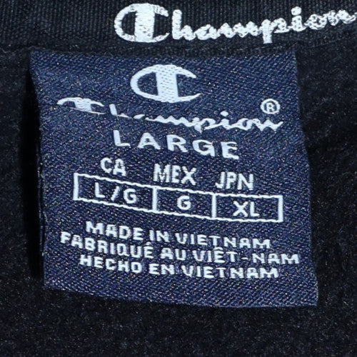 Mens UK Size L Champion Black Pullover Sweatshirt