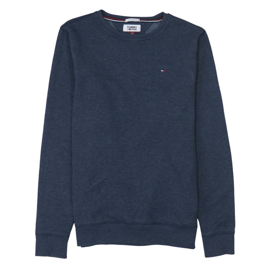 Mens UK Size S Tommy Jeans Blue Pullover Sweatshirt