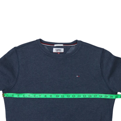 Mens UK Size S Tommy Jeans Blue Pullover Sweatshirt