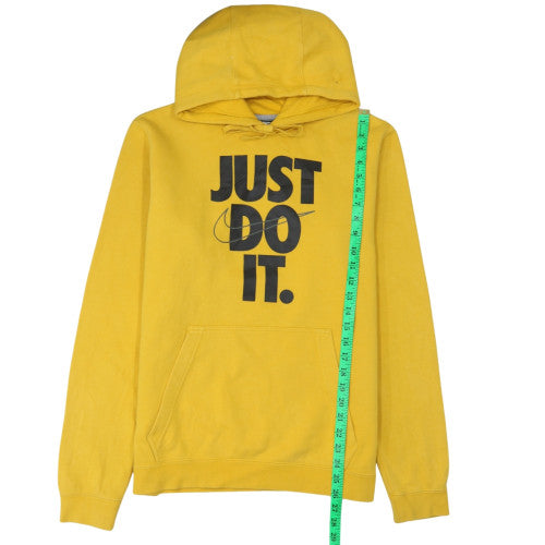 Mens UK Size M Nike Yellow Pullover Hoodie