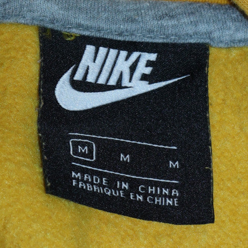 Mens UK Size M Nike Yellow Pullover Hoodie