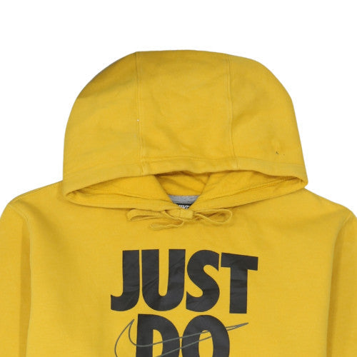 Mens UK Size M Nike Yellow Pullover Hoodie