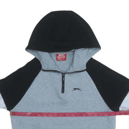 Mens UK Size S Slazenger Grey 1/2 Zip Hoodie