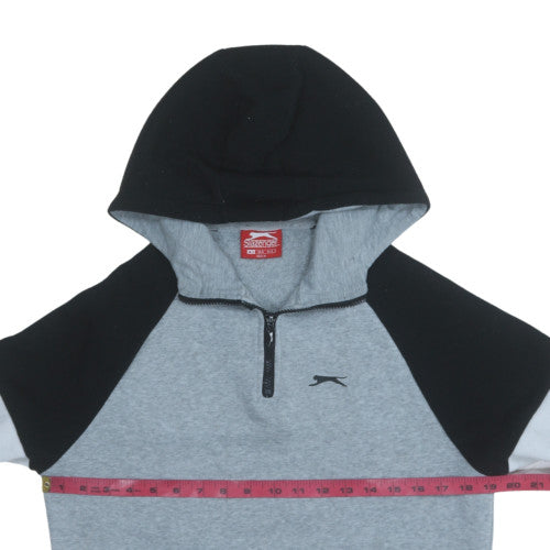 Mens UK Size S Slazenger Grey 1/2 Zip Hoodie