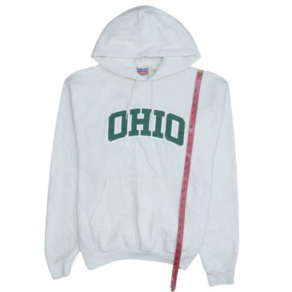Mens UK Size L Champion White Pullover Hoodie