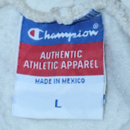 Mens UK Size L Champion White Pullover Hoodie