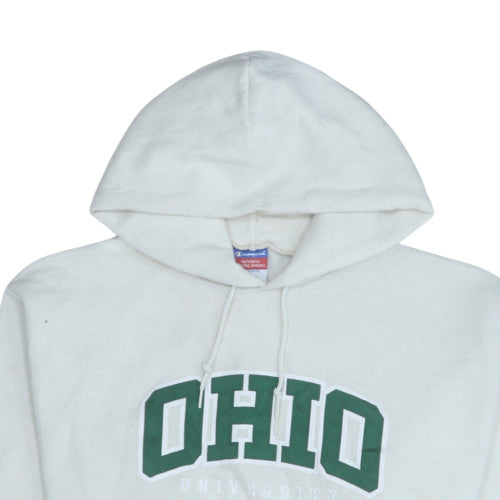 Mens UK Size L Champion White Pullover Hoodie