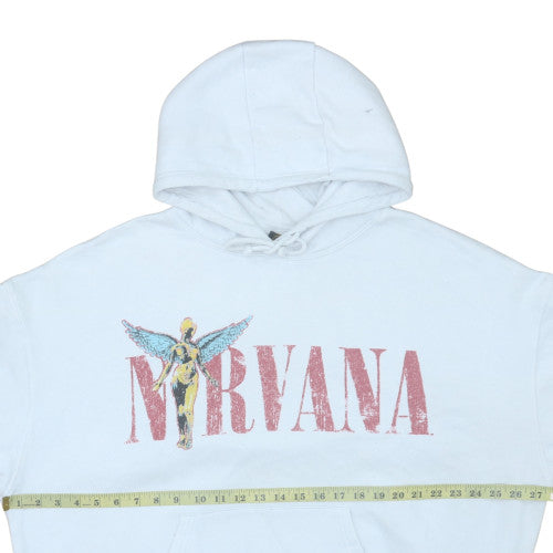 Womens UK Size L Primark White Pullover Hoodie