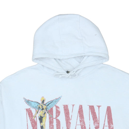 Womens UK Size L Primark White Pullover Hoodie