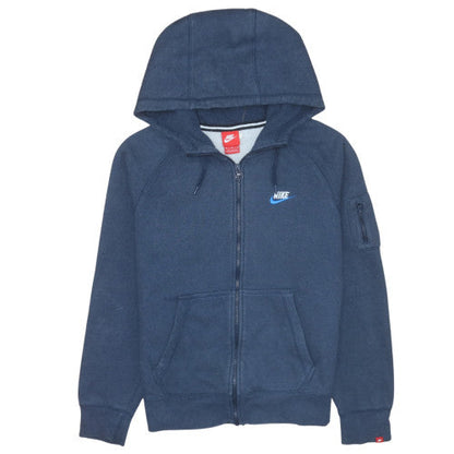 Mens UK Size M Nike Blue Full Zip Hoodie