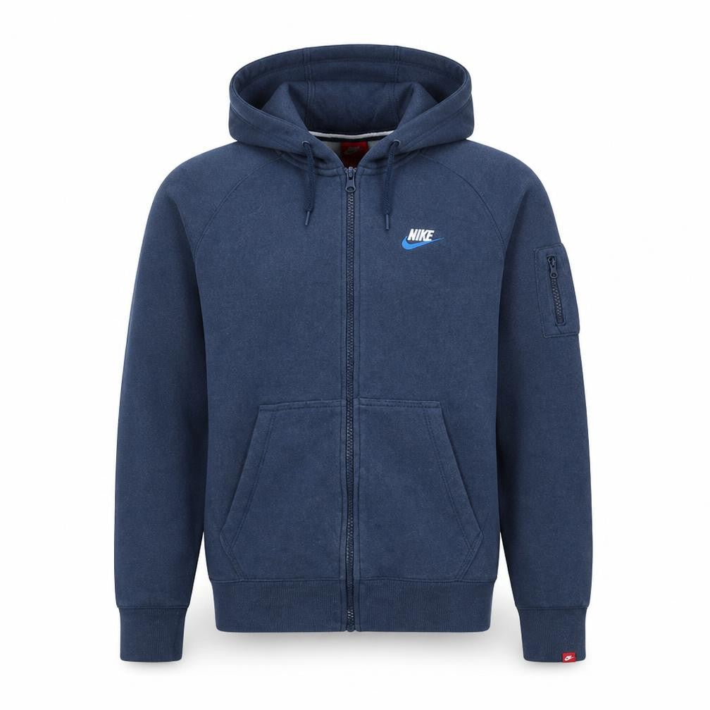 Mens UK Size M Nike Blue Full Zip Hoodie