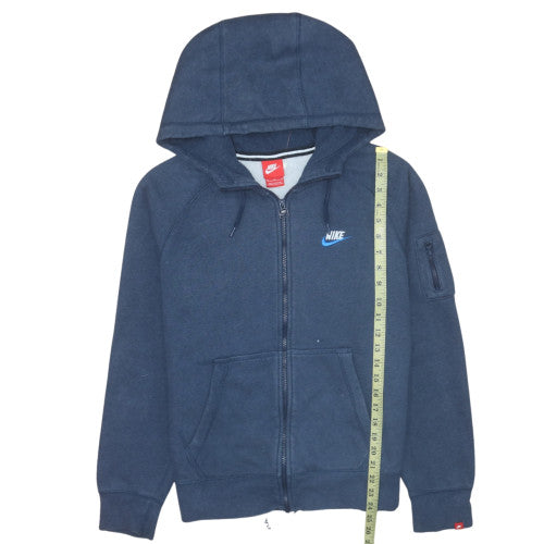 Mens UK Size M Nike Blue Full Zip Hoodie