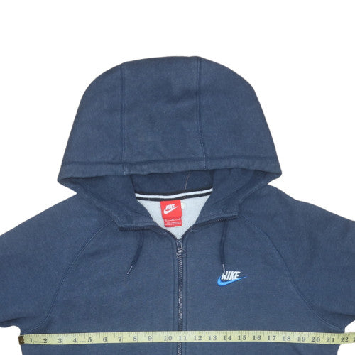 Mens UK Size M Nike Blue Full Zip Hoodie