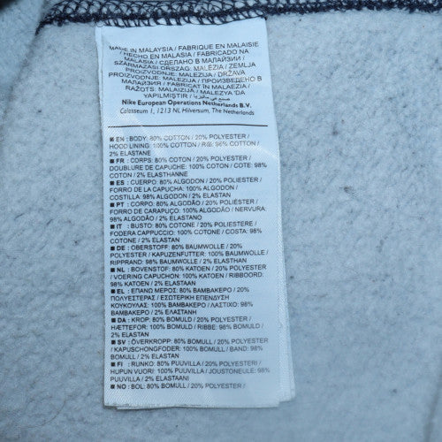 Mens UK Size M Nike Blue Full Zip Hoodie