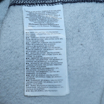 Mens UK Size M Nike Blue Full Zip Hoodie