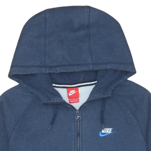 Mens UK Size M Nike Blue Full Zip Hoodie
