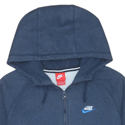 Mens UK Size M Nike Blue Full Zip Hoodie