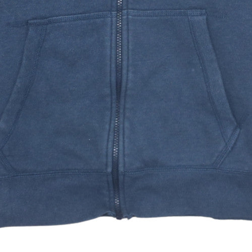 Mens UK Size M Nike Blue Full Zip Hoodie