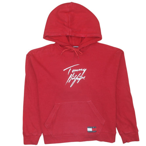 Womens UK Size XS Tommy Hilfiger Red Pullover Hoodie