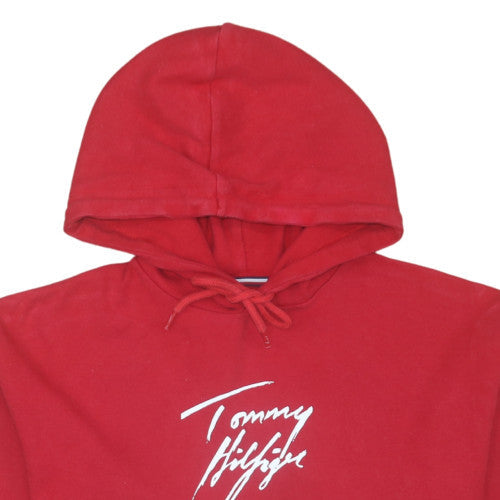 Womens UK Size XS Tommy Hilfiger Red Pullover Hoodie