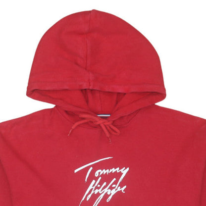 Womens UK Size XS Tommy Hilfiger Red Pullover Hoodie