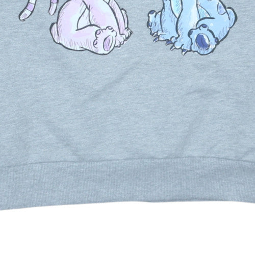 Womens UK Size 10/12 Disney Grey Pullover Sweatshirt