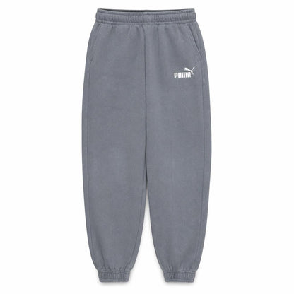 Puma Men's Grey Fleece Sweatpants L Regular Fit Elastic Waist Joggers