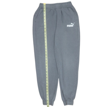 Puma Men's Grey Fleece Sweatpants L Regular Fit Elastic Waist Joggers
