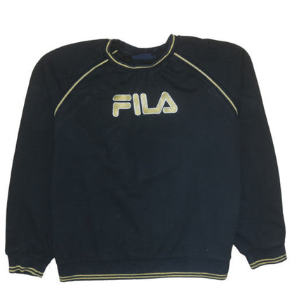 Womens UK Size 3XL Fila Black Pullover Sweatshirt