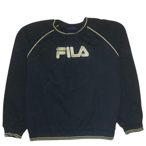 Womens UK Size 3XL Fila Black Pullover Sweatshirt