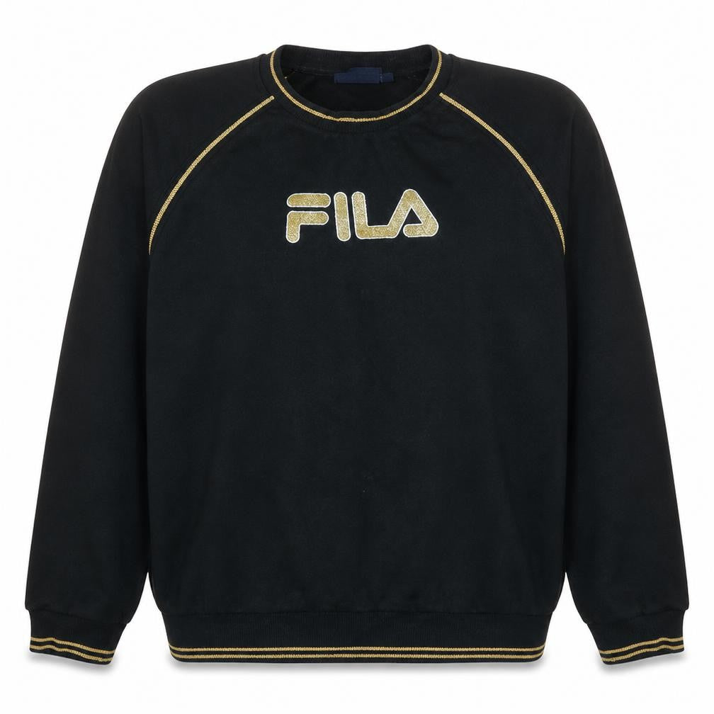 Womens UK Size 3XL Fila Black Pullover Sweatshirt