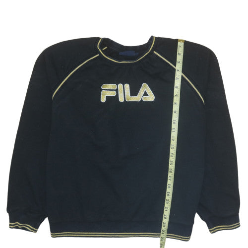Womens UK Size 3XL Fila Black Pullover Sweatshirt