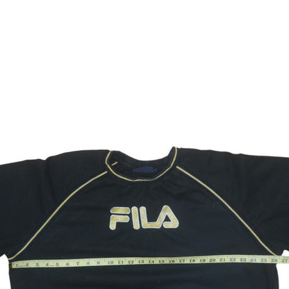 Womens UK Size 3XL Fila Black Pullover Sweatshirt