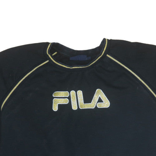 Womens UK Size 3XL Fila Black Pullover Sweatshirt