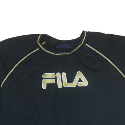 Womens UK Size 3XL Fila Black Pullover Sweatshirt