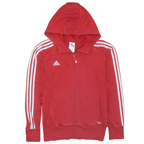 Womens UK Size 14 Adidas Red Full Zip Hoodie