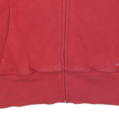 Womens UK Size 14 Adidas Red Full Zip Hoodie