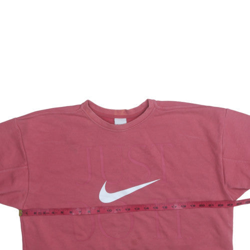 Womens UK Size M Nike Pink Pullover Sweatshirt