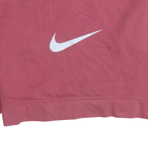 Womens UK Size M Nike Pink Pullover Sweatshirt