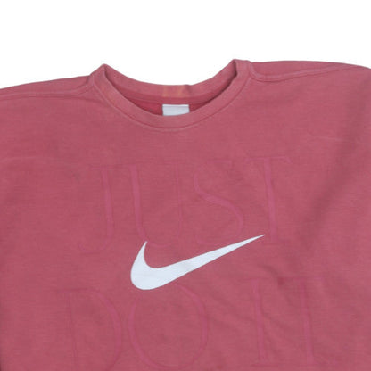 Womens UK Size M Nike Pink Pullover Sweatshirt