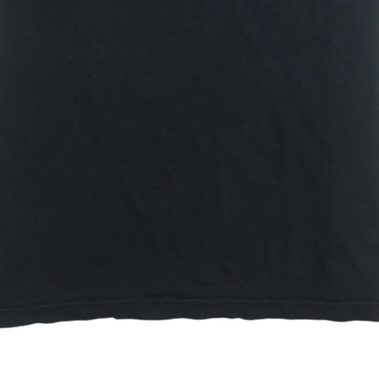 Adidas Men's Black Crew Neck Short Sleeve 3-Stripes T-Shirt Size L