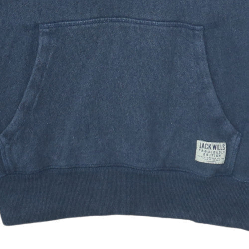 Womens UK Size 12 Jack Wills Blue Pullover Hoodie