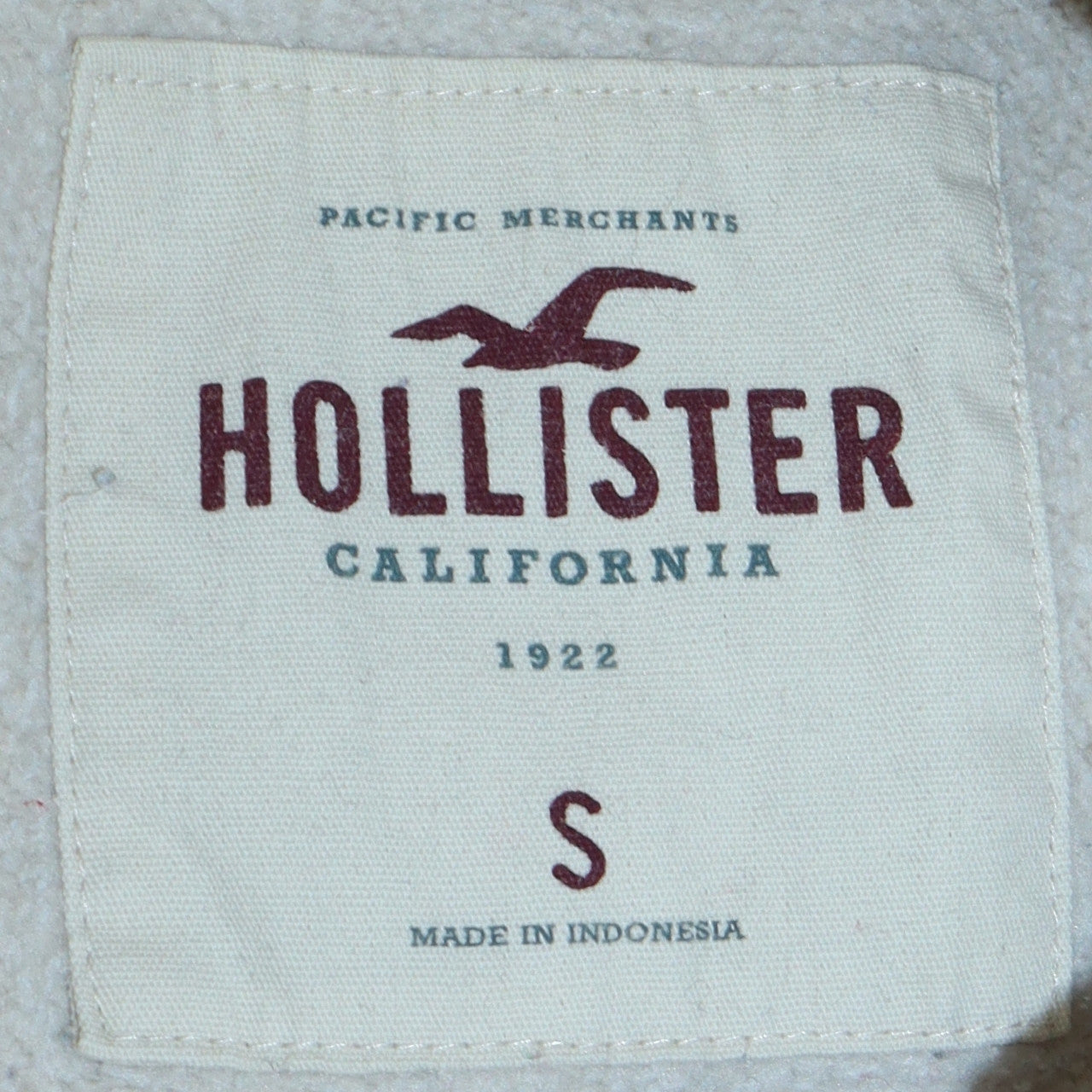 Womens UK Size S Hollister Beige Pullover Hoodie