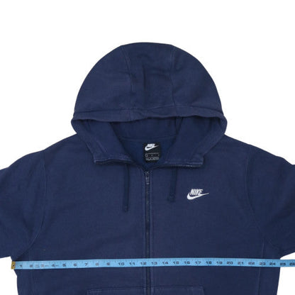 Mens UK Size L Nike Blue Full Zip Hoodie