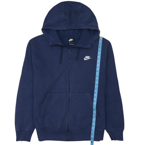 Mens UK Size L Nike Blue Full Zip Hoodie