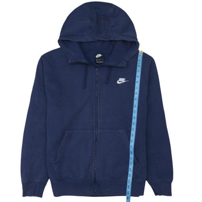 Mens UK Size L Nike Blue Full Zip Hoodie
