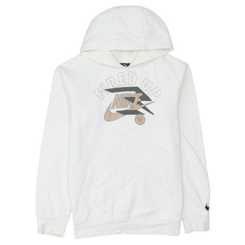 Teens UK Size XL Nike White Pullover Hoodie