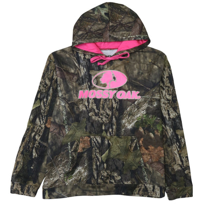 Womens UK Size 16 Mossy Oak Green Pullover Hoodie